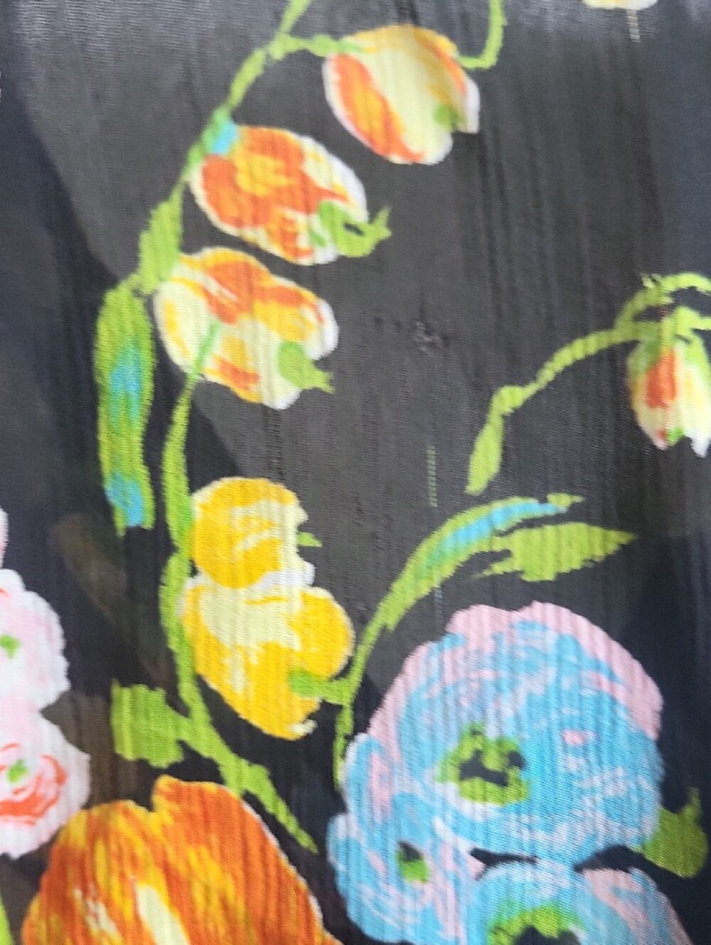Moschino Black Floral Wilder Kind Short-Sleeve Sheer Airy Blouse - Picture 16 of 16